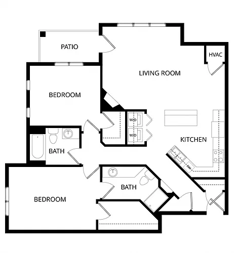 Floor plan 2X2 D