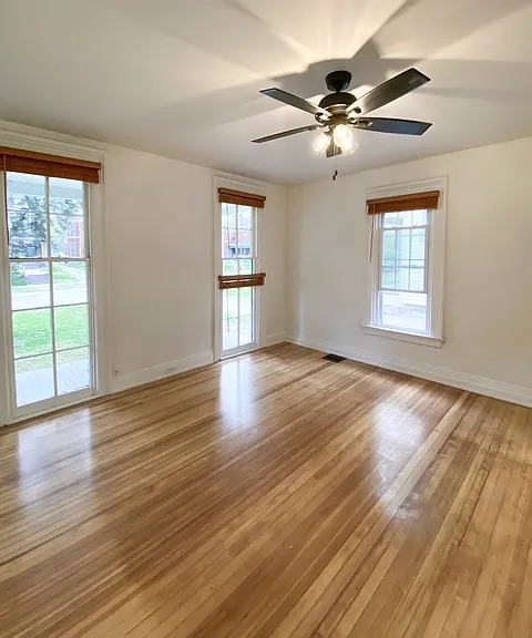 Original hardwood floors in living room