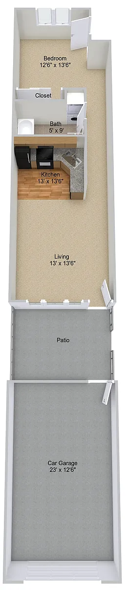 Floor plan One Bedroom
