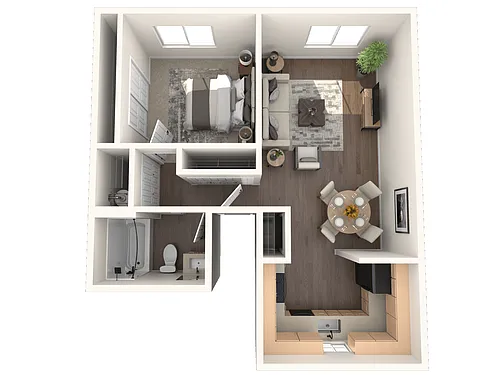 Floor plan 1x1 LR2