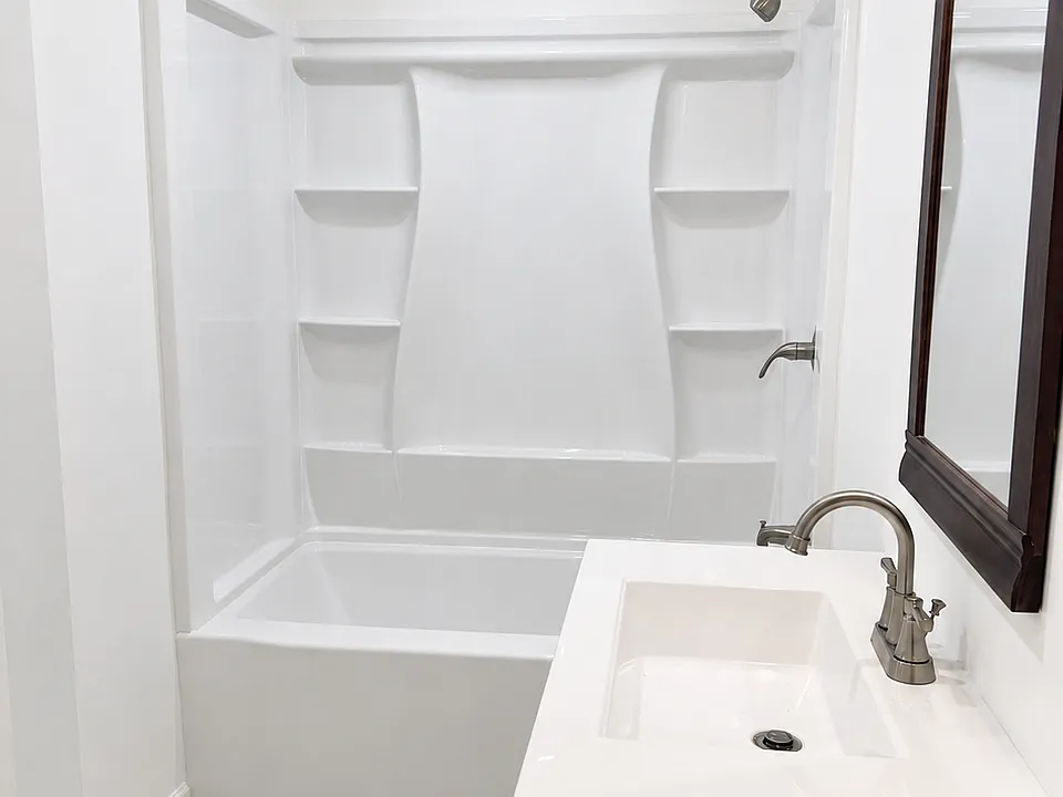 Newly Remodeled Bathroom with Tub and Shower