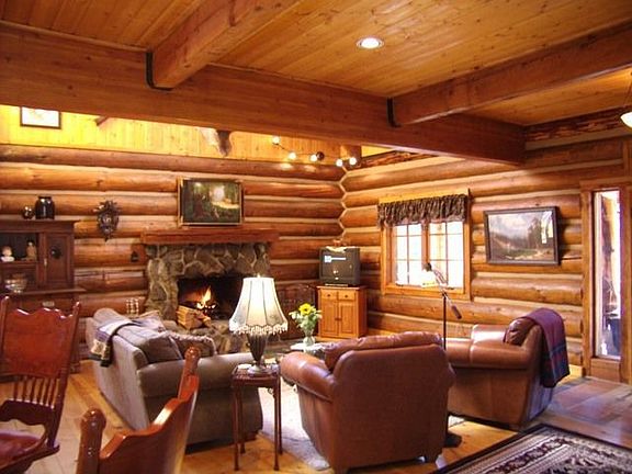 Open Great Room With Cozy Fireplace