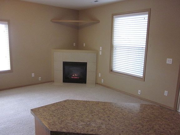 Gas fireplace keeps everyone cozy