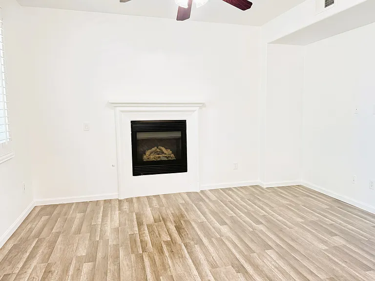 Gas fireplace in the living room