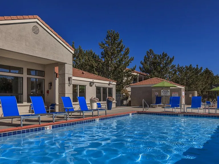 Sagecliff Apartments Pool Area and Lounge Chairs