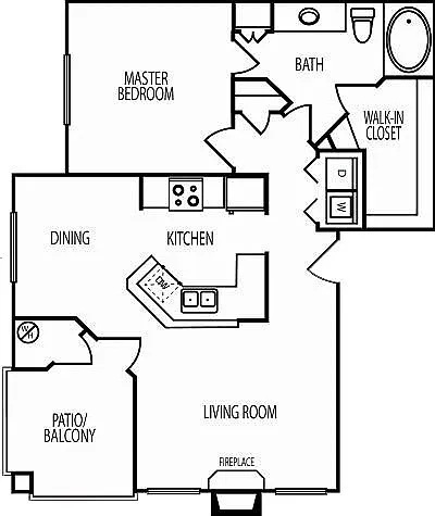 The Ventura - A1 - 1 Beds - 1 Baths - 798 Sq. ft.