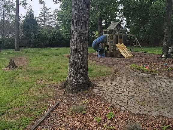 Fenced in back yard