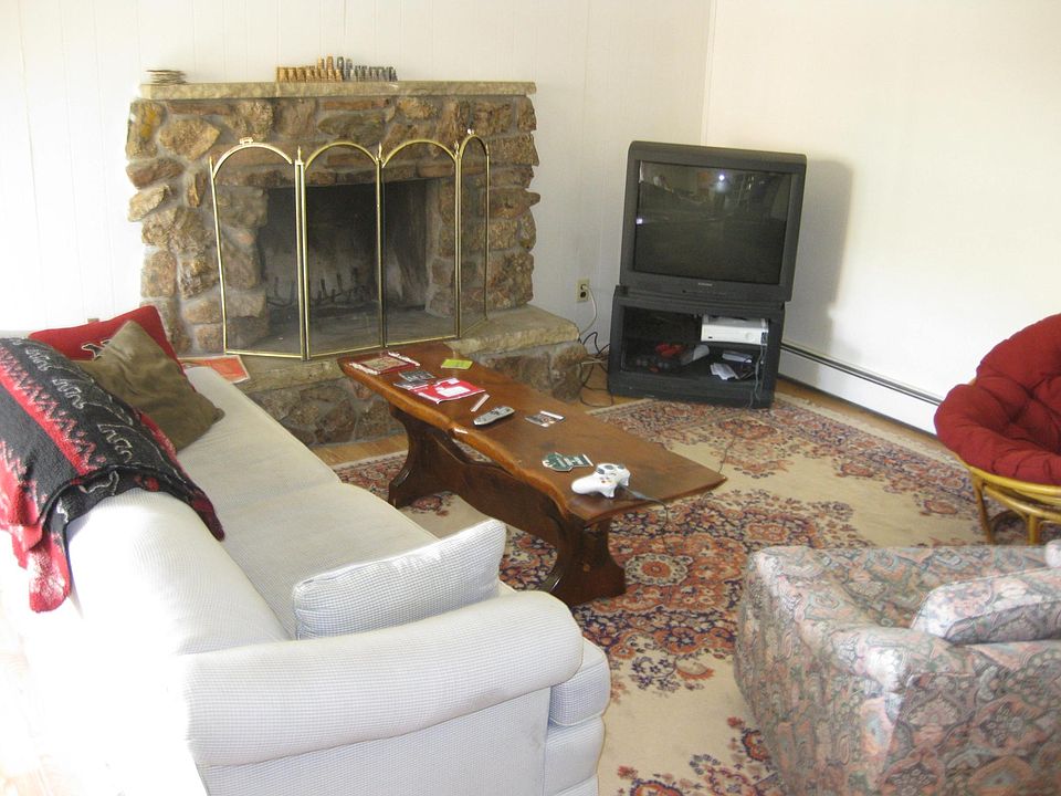 Living Room and Wood Burning Fireplace