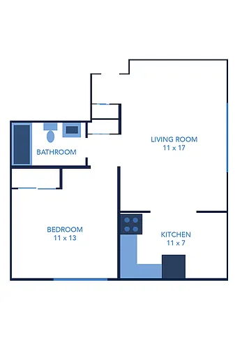 Floor plan 1 Bedroom