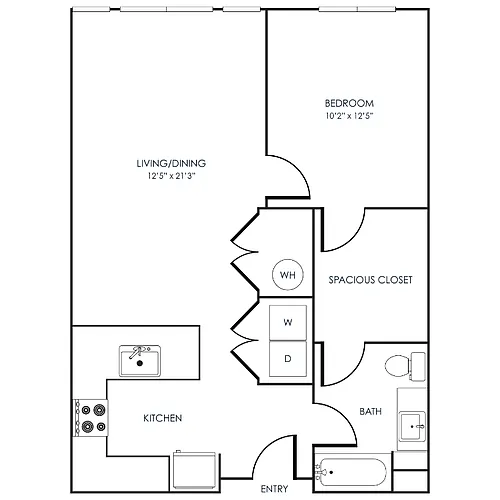 Floor plan 1 Bedroom 11A