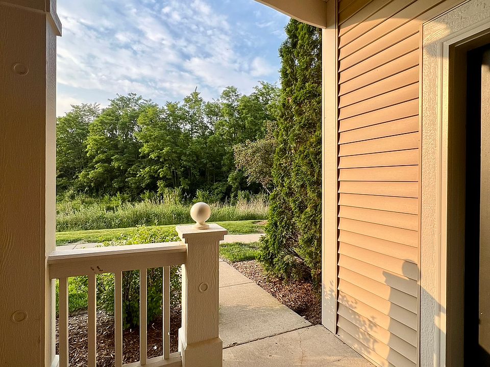 Patio overlooking pond