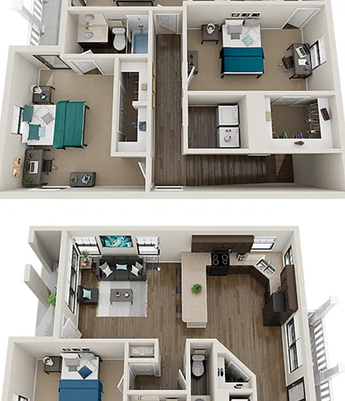 4x4.5 Floor Plan - The Collective at Clemson 4x4.5 Floor Plan - The Collective at Clemson
