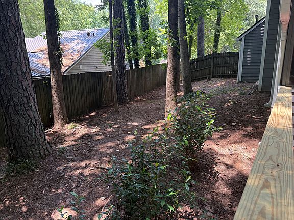Large fenced in backyard