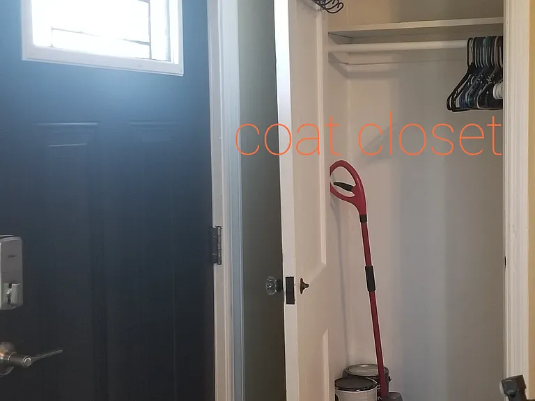 Coat Closet, broom, mop