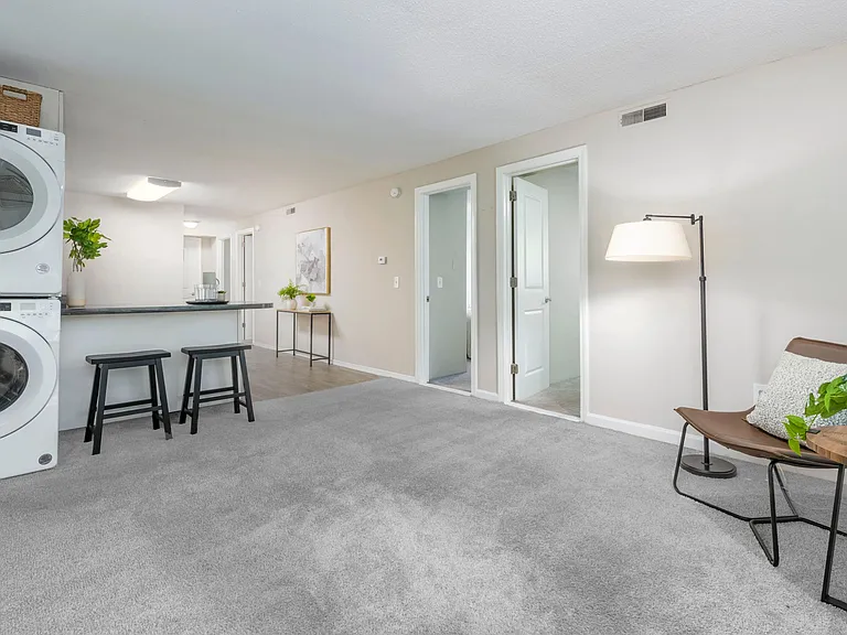 Life it up with a full-size washer and dryer in your own blissful college pad. College life just doesn't get better than this!