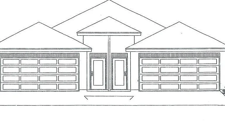 Pencil Sketch of the from of the house