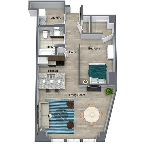 Floor plan Roebling Loft III