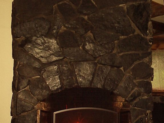 Native Stone Fireplace