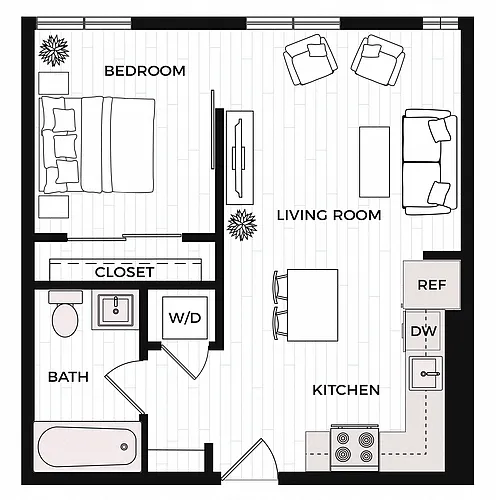Floor plan 1X1 G