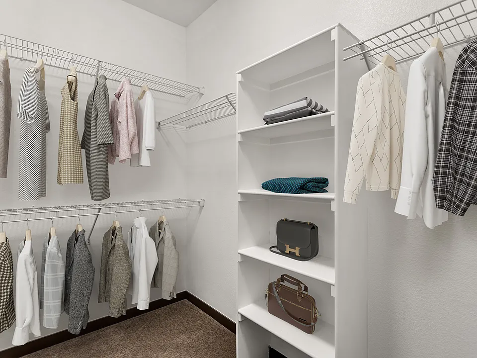 Plenty of storage for everything you love in your walk-in closet.