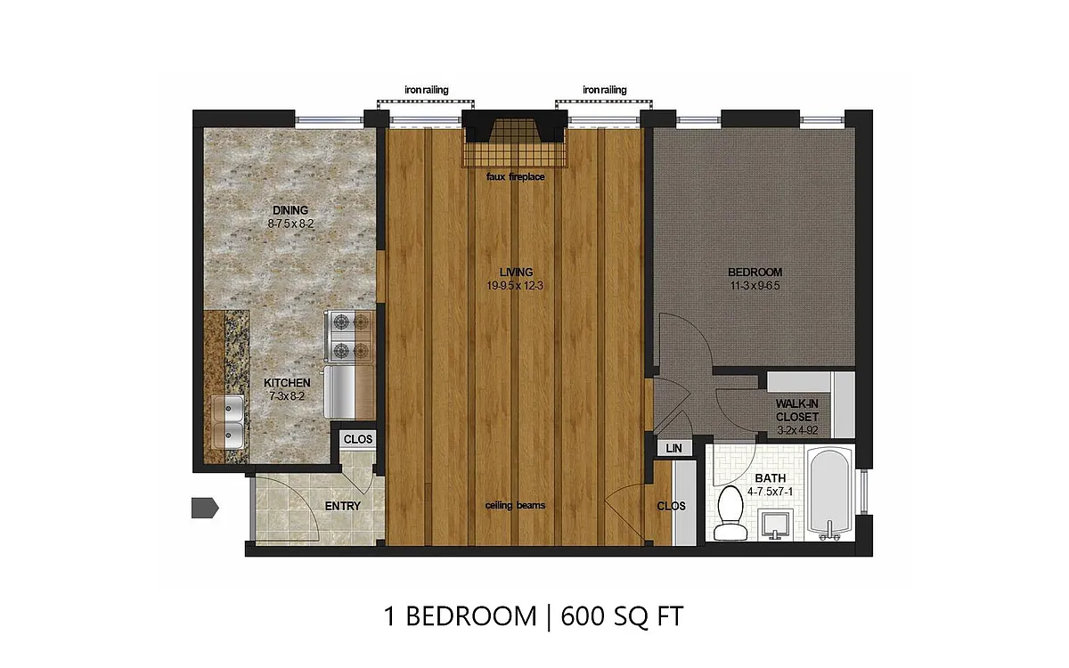 Floor plan El Capitan - One Bedroom