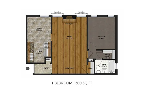Floor plan El Capitan - One Bedroom
