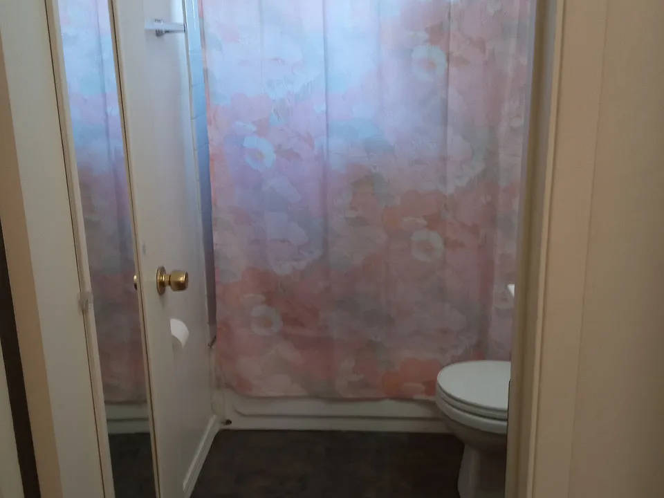 Bathroom with new flooring