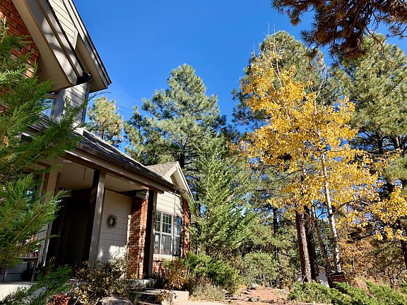 Landscaped yard with front porch