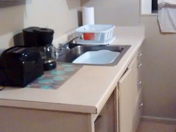 Microwave, toast , coffeemaker