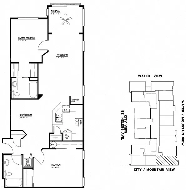 Floor plan 2X2 111-511