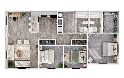 Floor plan C2 - 3 Bed / 2 Bath