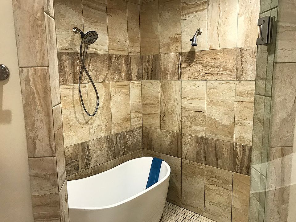 Soaking tub inside shower