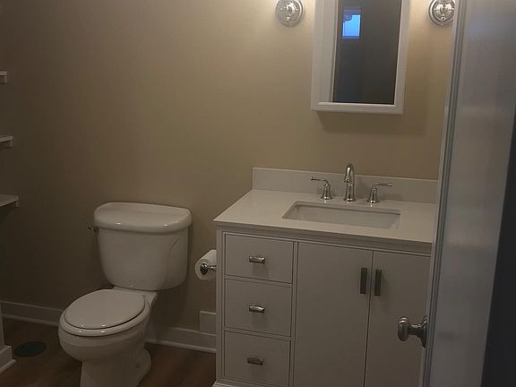 New basement bathroom. New wall surfaces and paint throughout.