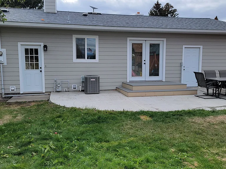 Back of house, patio space