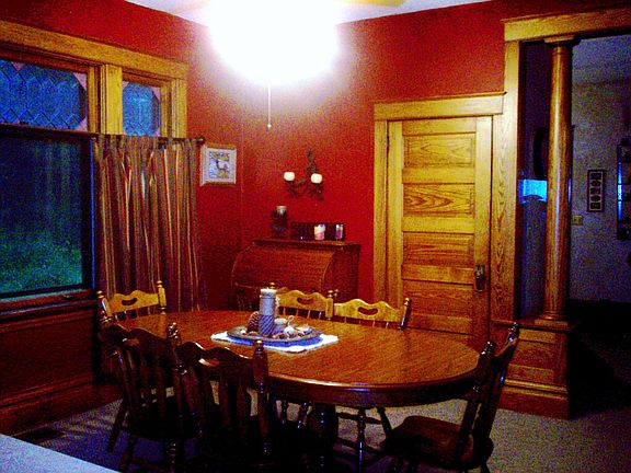 dinning room and closet door