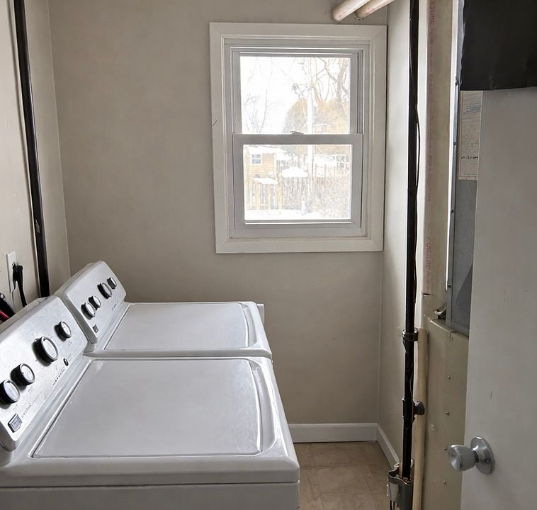 In unit laundry / storage room with laundry hook ups. No washer and dryer included