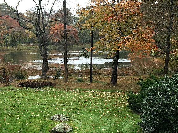 Back deck view at high tide