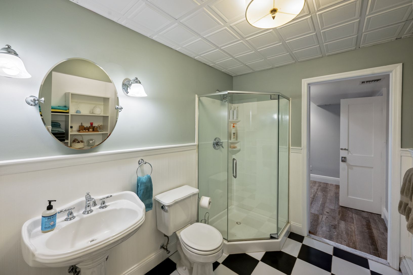  Full Bath in Finished Basement with Glass Shower