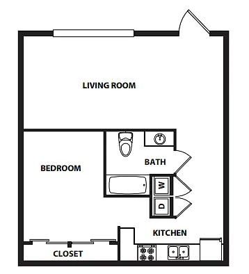Floor plan 1x1 Loft
