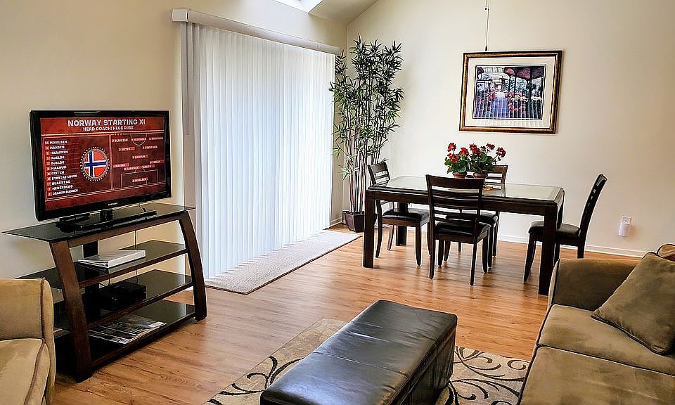 Open living dining area