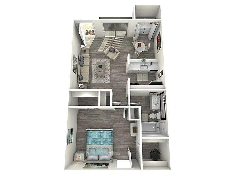 Floor plan 1X1-650