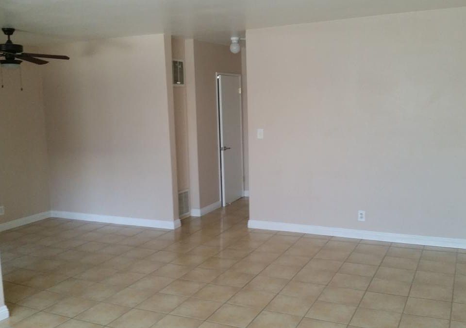 large tiled living room area