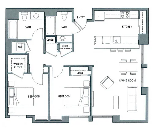 Floor plan 1089 2B2B