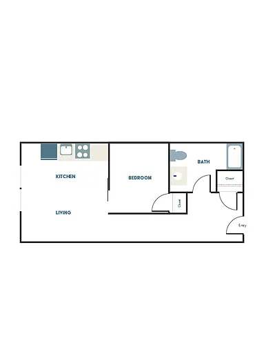 Floor plan 1X1 - B2