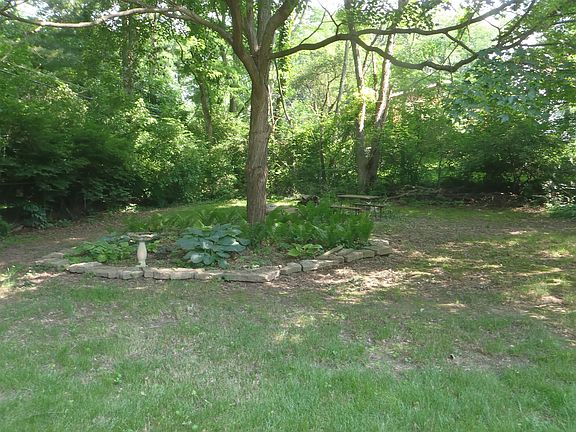 view of garden from deck
