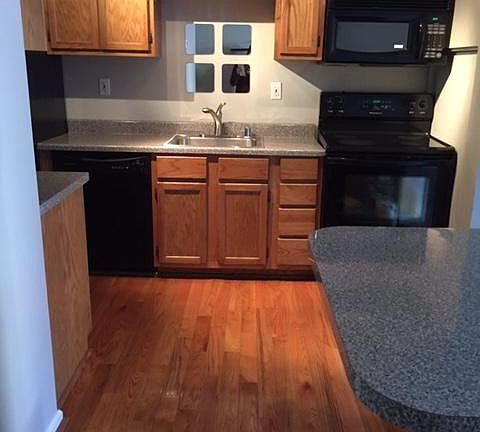 Open layout for the kitchen and dining area