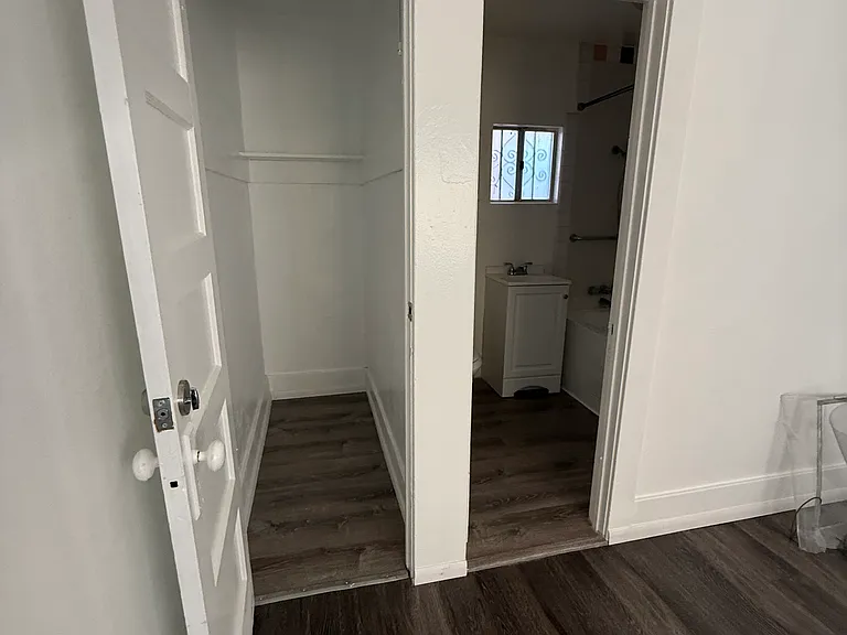 Closet and bathroom