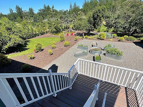 DECK STAIRS TO GARDEN/POND