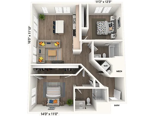 Floor plan B-01-Scheme III