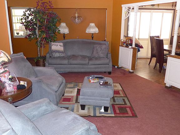 Living room into dining area